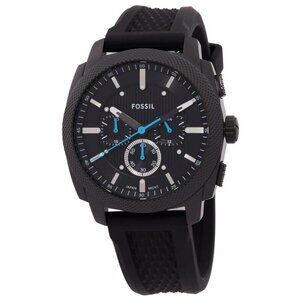 NWT Authentic Fossil Machine Chronograph Quartz Black Dial Men's Watch